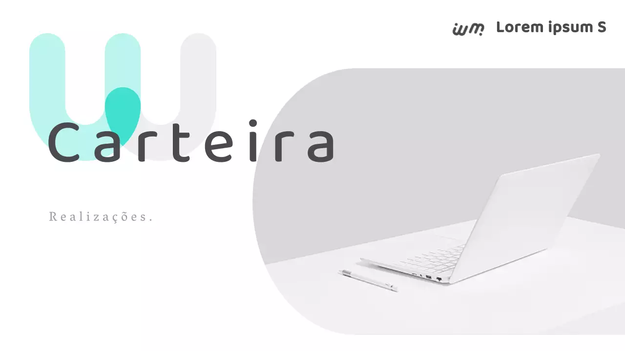 Um portefólio simples de escritor freelance em branco