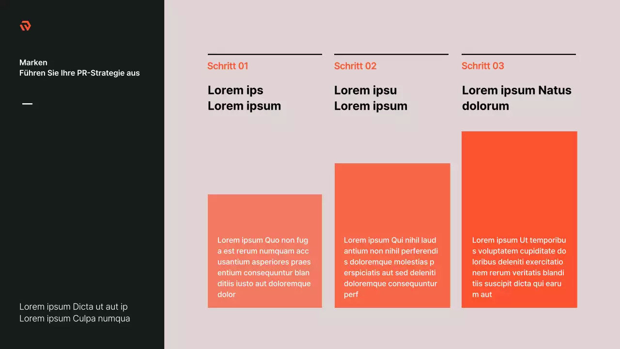 Minimalistische Agentur-PR in Beige und Schwarz Fallbericht