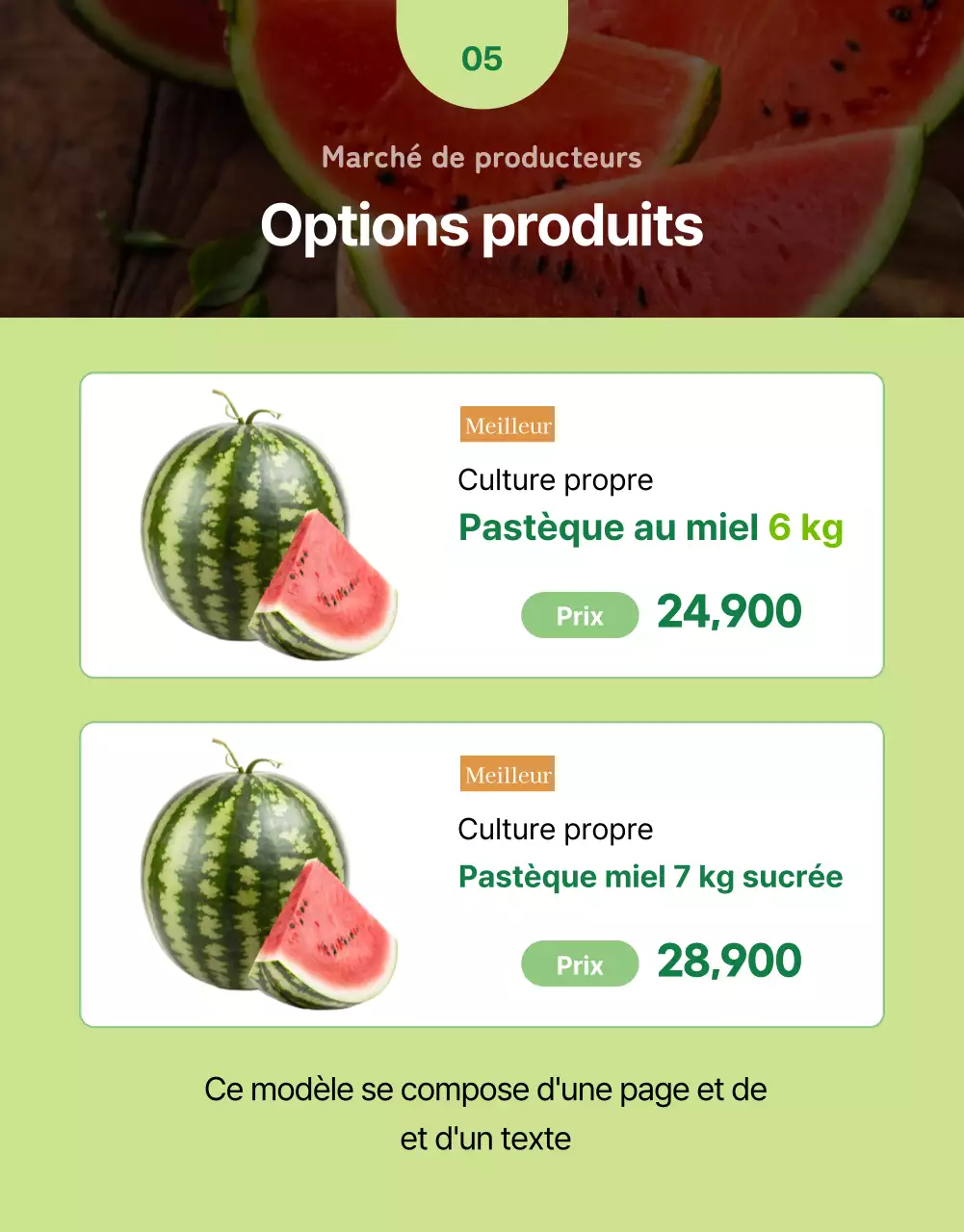 Promouvoir des fruits frais simples dans des couleurs vertes et chartreuses