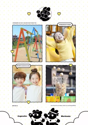 Foto eines trendigen sportlichen Four-Cuts in Gelb und Schwarz posten