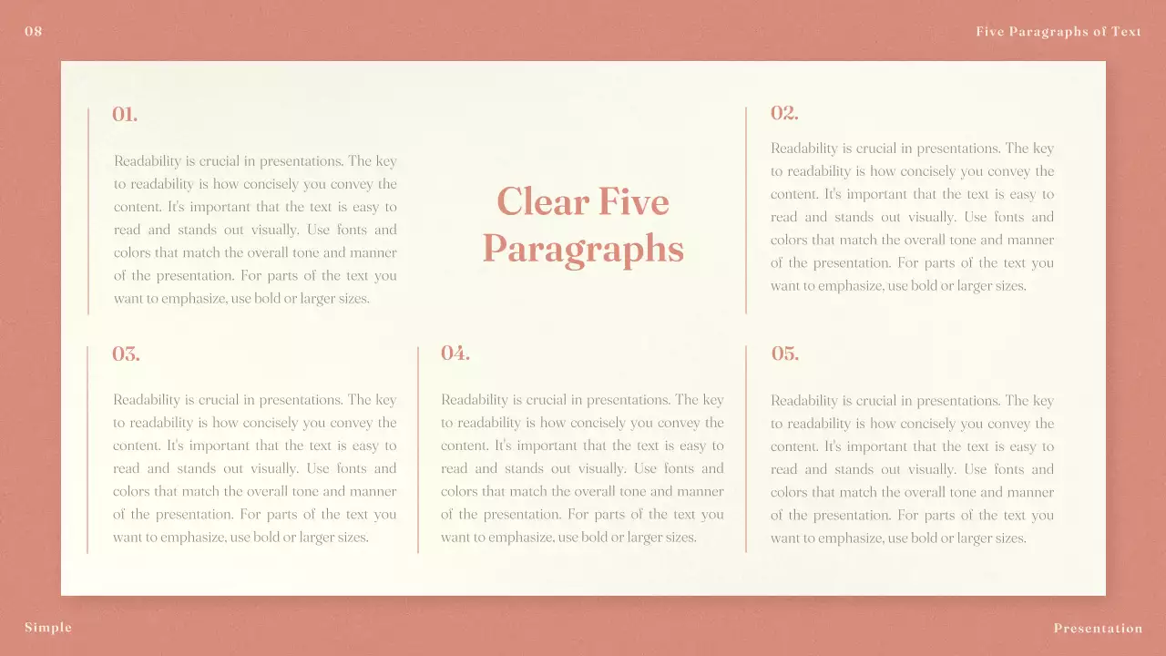 Coral Simple Template Presentation