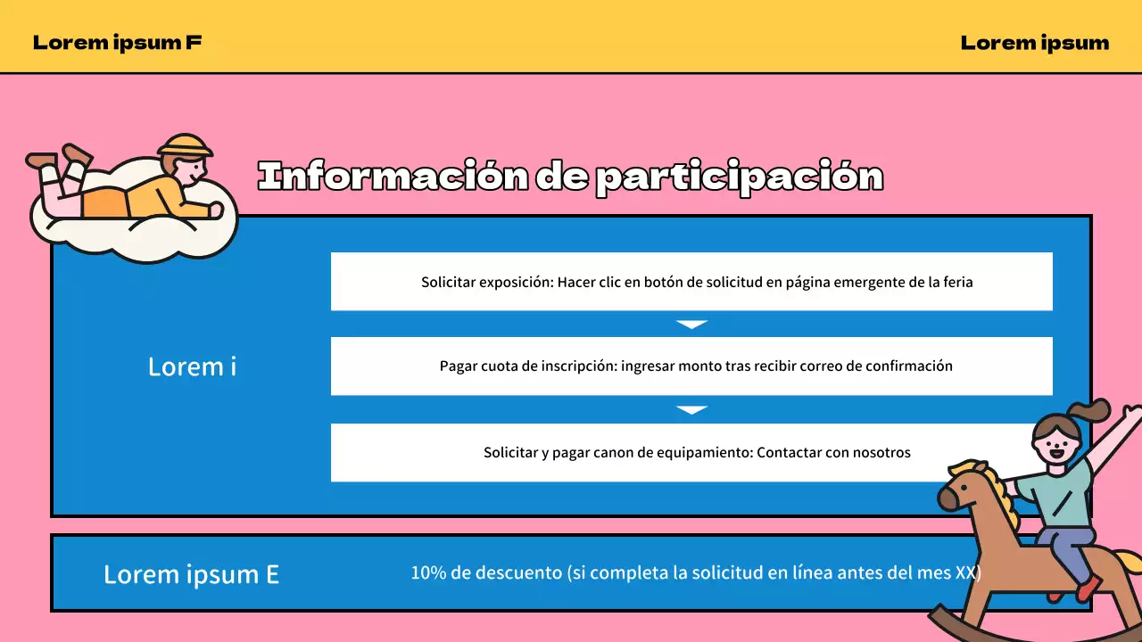 Promover la Feria Infantil Amarillo y Azul