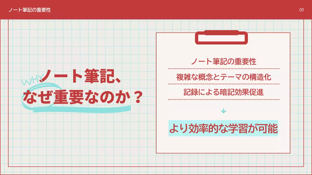 赤 シンプル 学習 プレゼンテーション