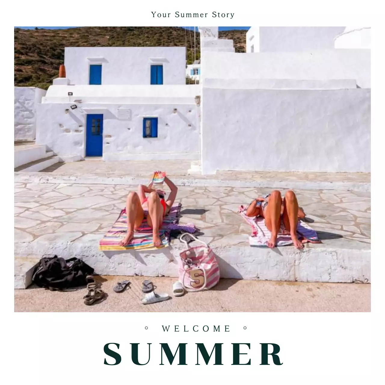 White Minimal Summer Announcement Social Media Post