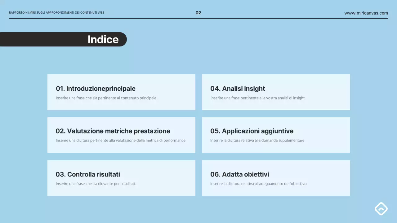 Un semplice rapporto di approfondimento in grigio e azzurro