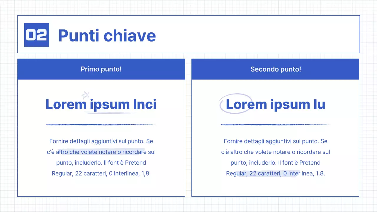 Elementi di calligrafia semplice in blu Risorse per le lezioni