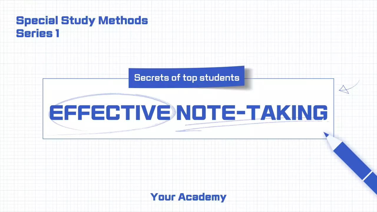 Blue Modern Study Guide Presentation