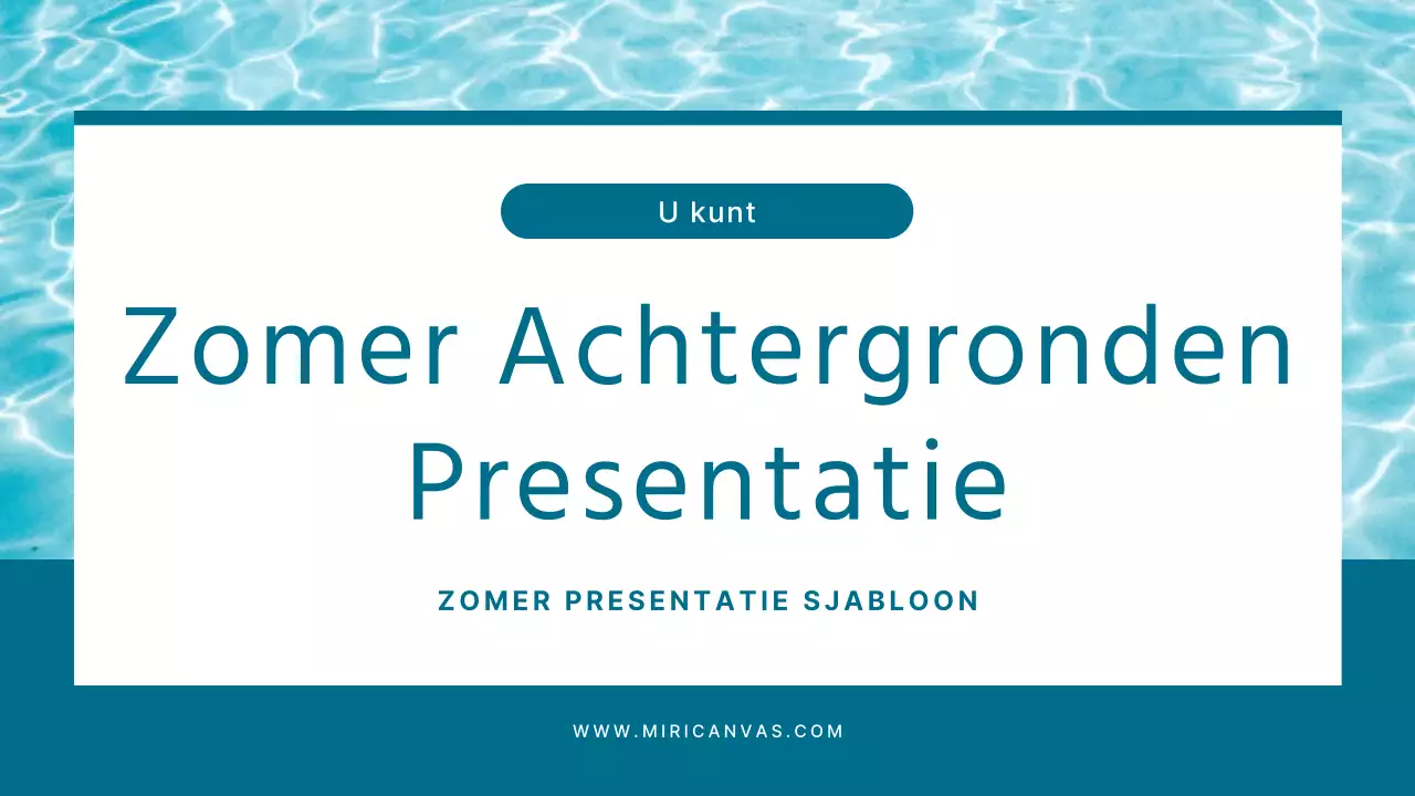 Eenvoudige zomerse achtergrondpresentatie in mint en wit