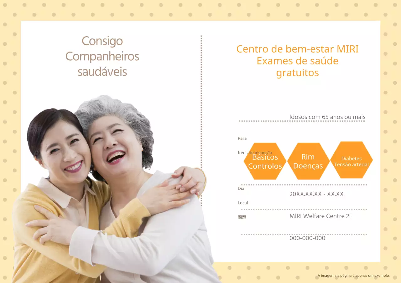 Um guia amarelo e laranja simples para os exames de saúde dos idosos