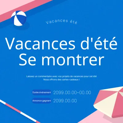 Faites la promotion de vos événements estivaux en bleu et rose