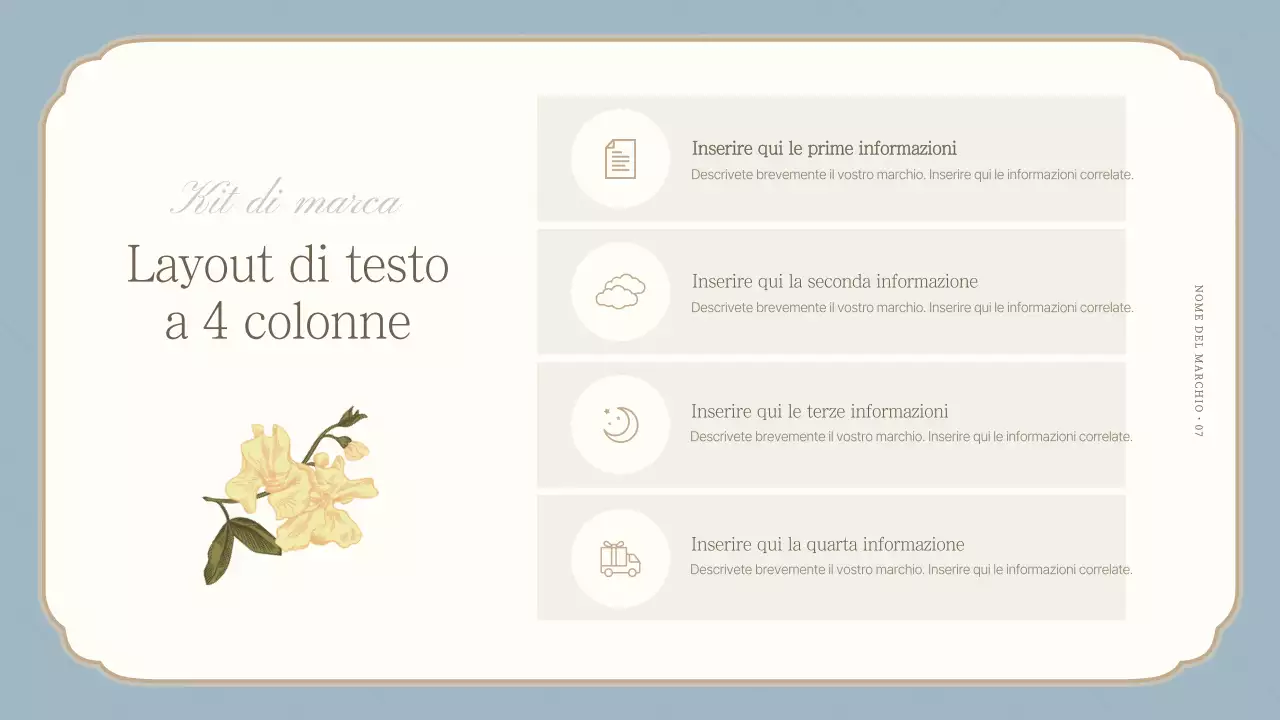 Una lussuosa dichiarazione di marca in azzurro