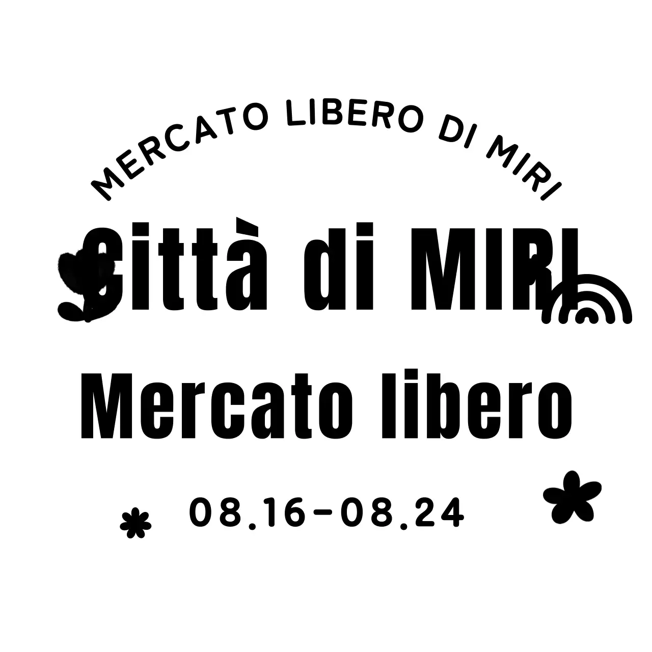 Un mercato agricolo luminoso e allegro con arcobaleni e fiori