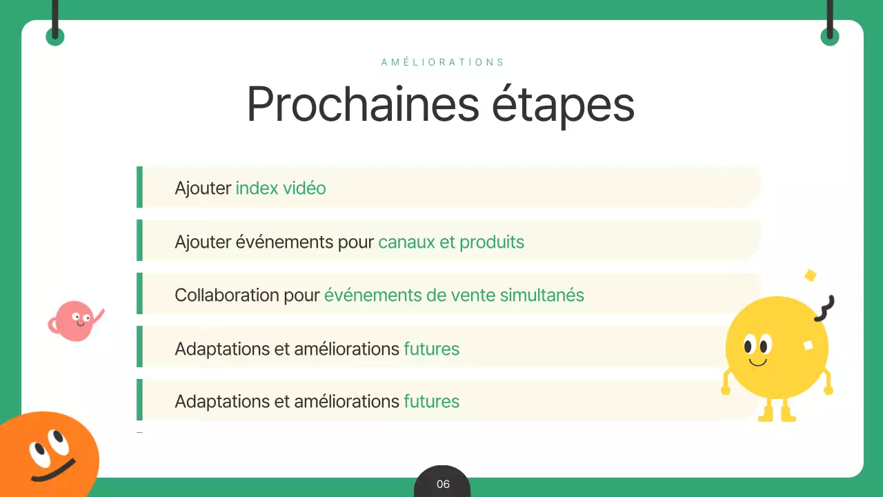 Un rapport analytique vert et jaune sur le contenu des enfants