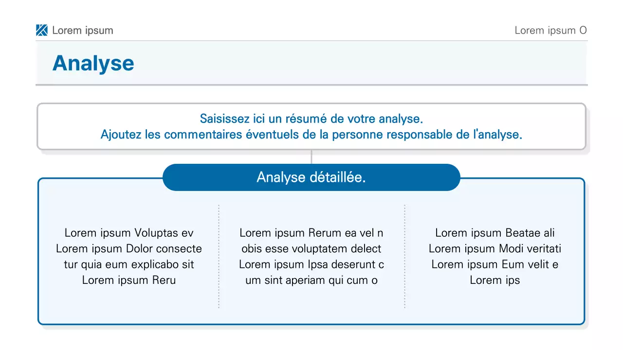 Une présentation simple de rapport imprimable en bleu et blanc