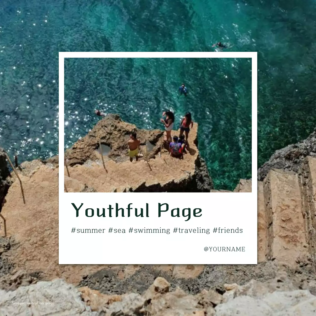 Blue Trendy Summer Invitation Social Media Post