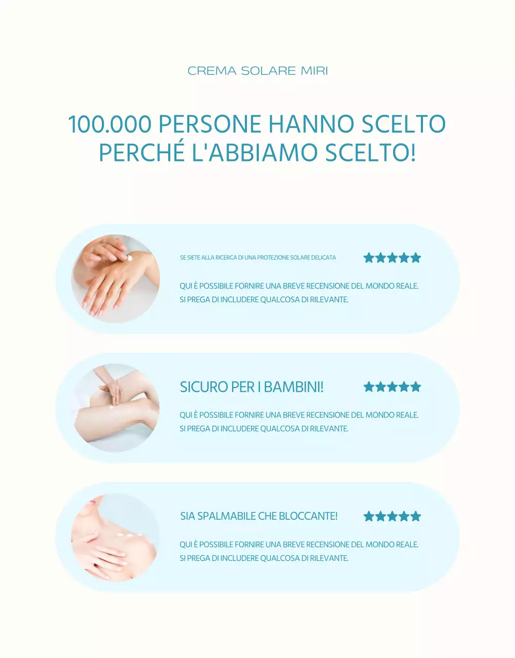 Una semplice protezione solare in azzurro e arancione spiegata