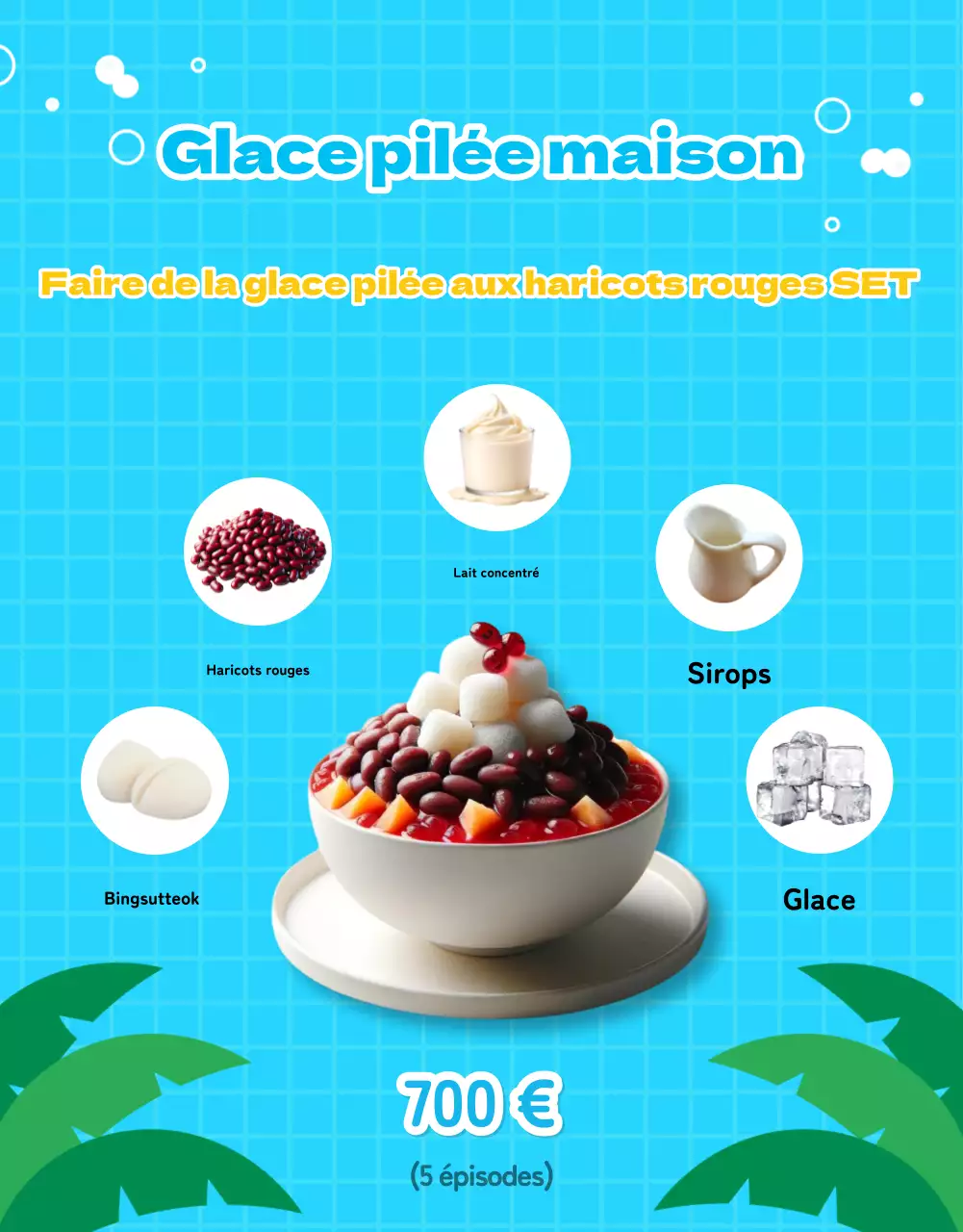 Faire une jolie promotion d'été en bleu clair