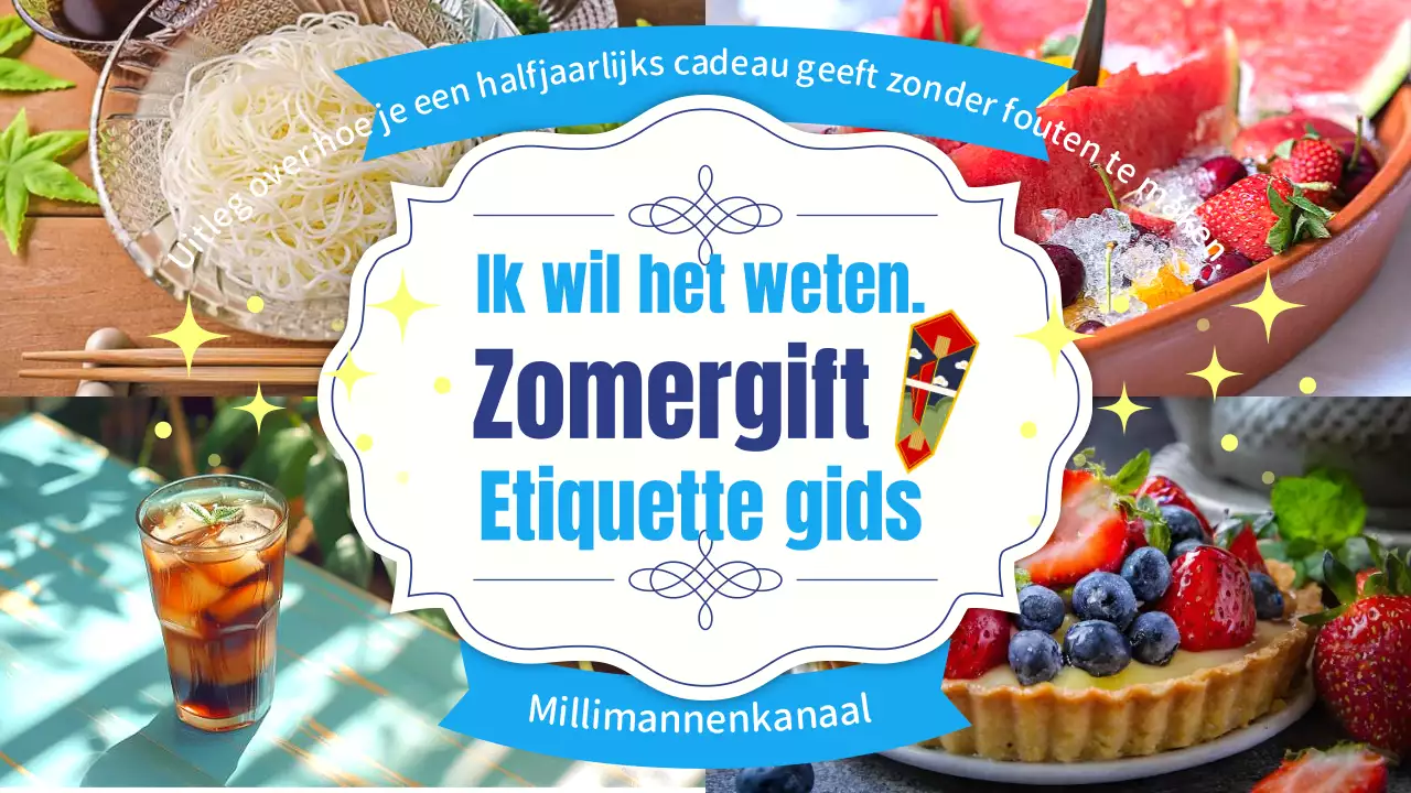 Een eenvoudige lichtblauwe en witte gids voor de etiquette halverwege het jaar die je moet kennen.