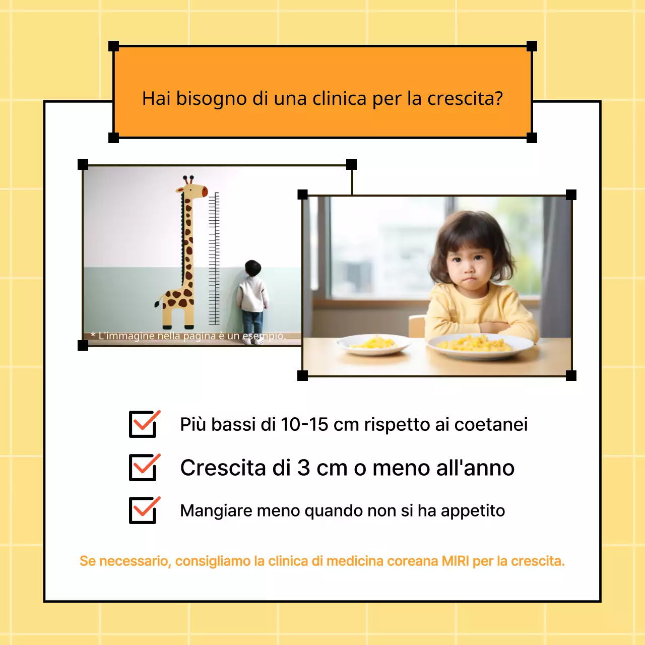 Promozione dell'incantevole clinica per la crescita dei bambini di Yellow