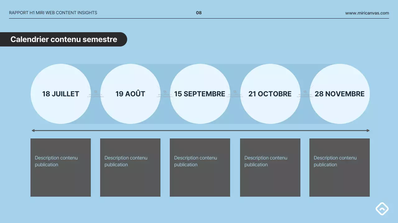Un rapport d'analyse simple en gris et bleu clair