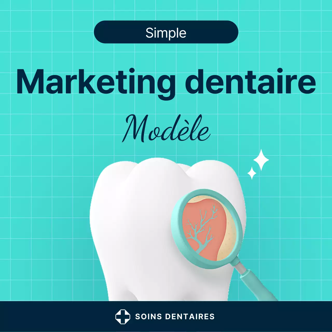 Un simple billet promotionnel sur les soins dentaires à la menthe et au blanc