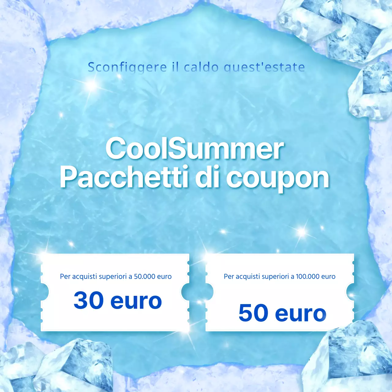 Una raccolta di miniature di eventi estivi di tendenza in azzurro e blu