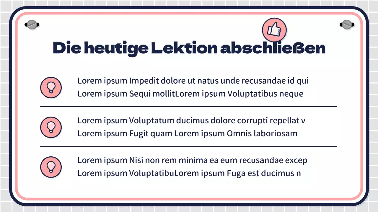 Unterrichtspläne für die Mittelstufe mit rosa und mintfarbenen Zeichen