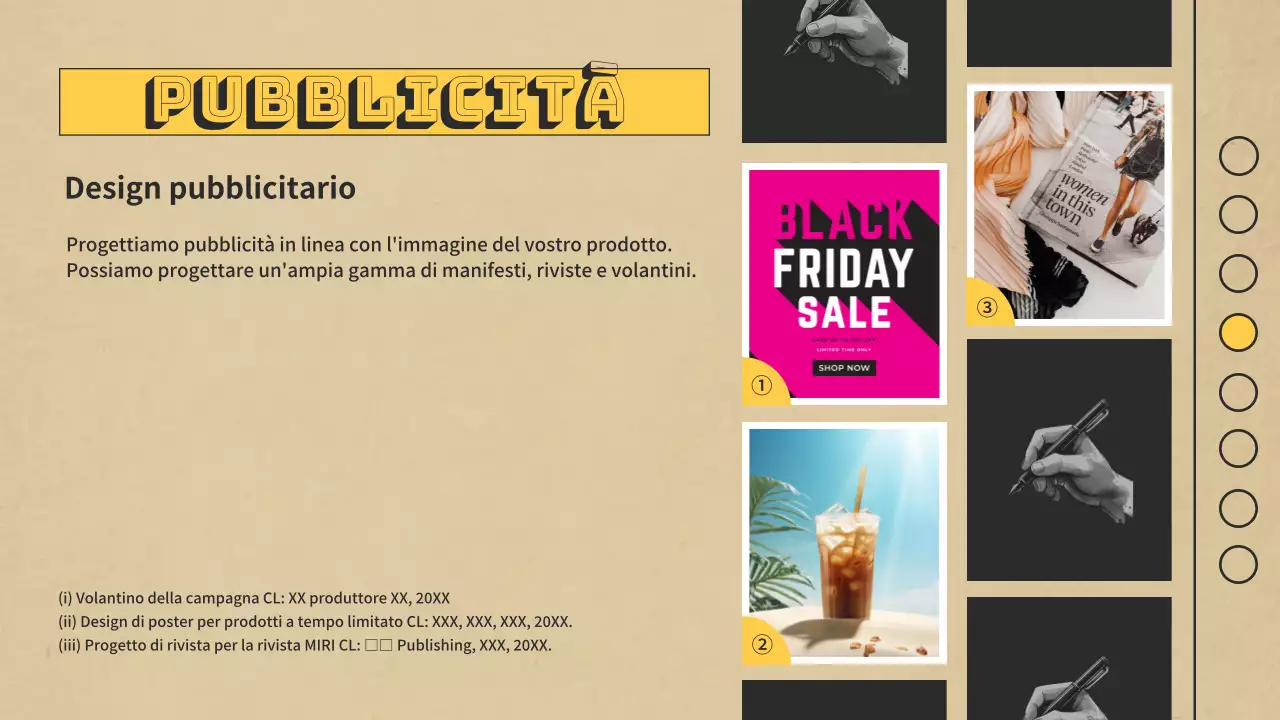 Portfolio verde e giallo per designer moderni