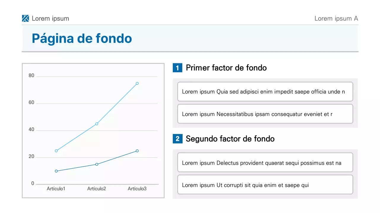 Una sencilla presentación de informe imprimible en azul y blanco
