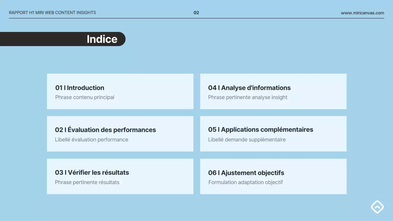 Un rapport d'analyse simple en gris et bleu clair