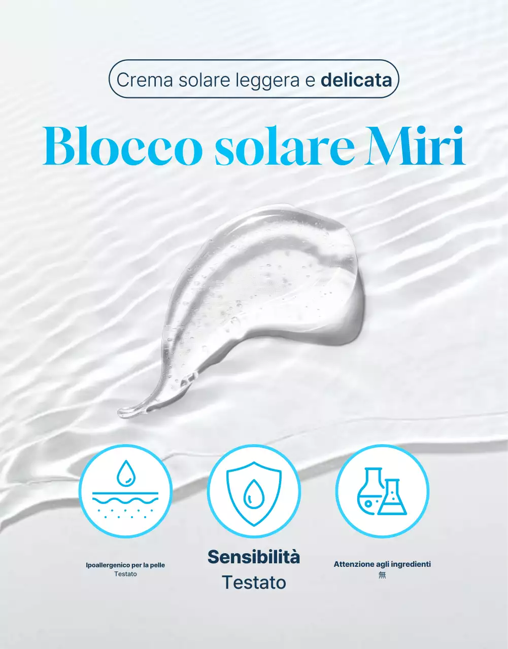Promuovete le creme solari stagionali estive nelle tonalità menta e azzurro di tendenza