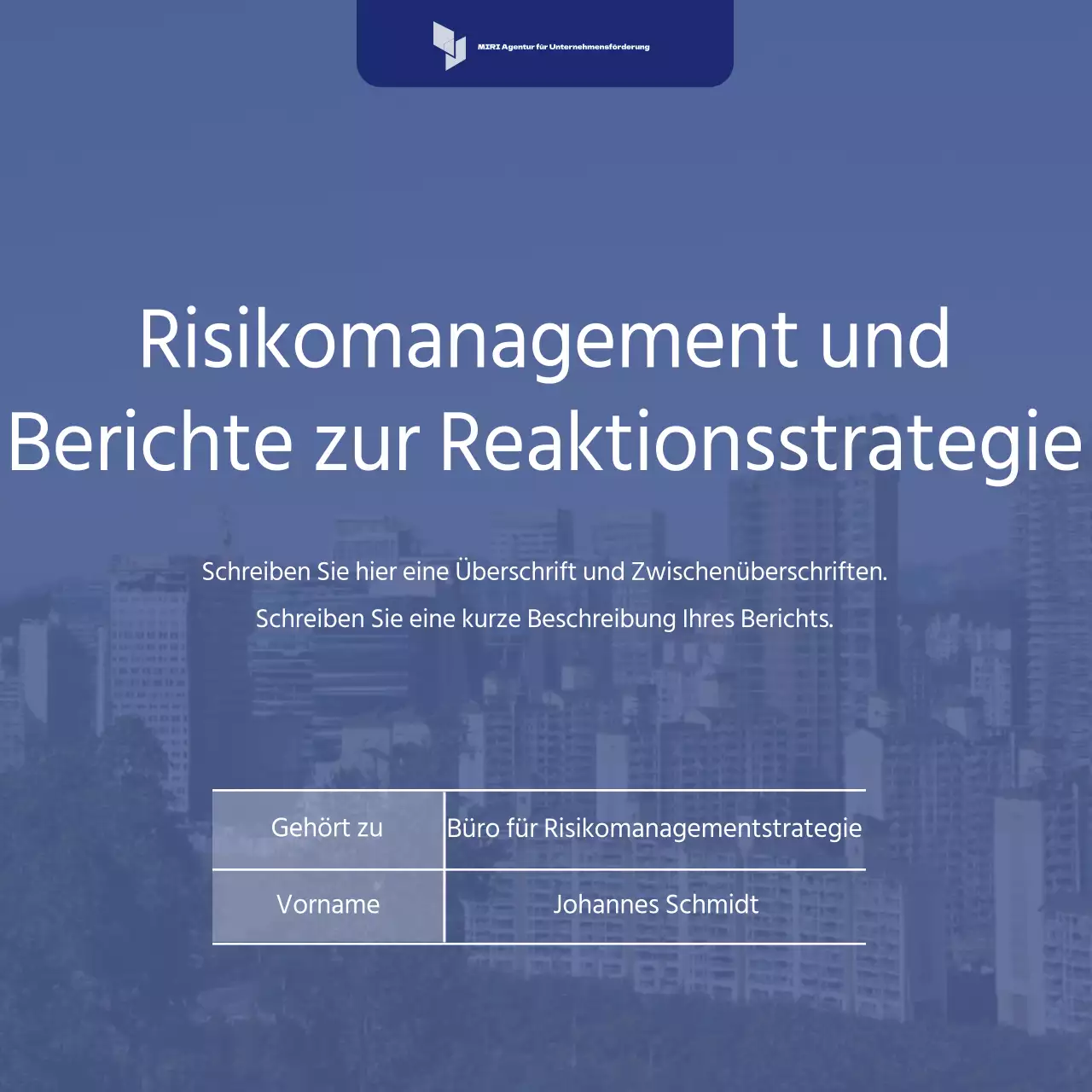 Blue's Simple Risk Response Strategy Bericht