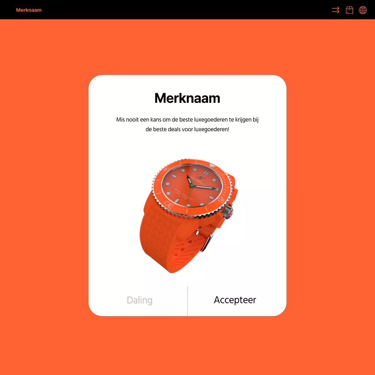 Eenvoudige oranje en zwarte overzeese directe verkoop social media promotie