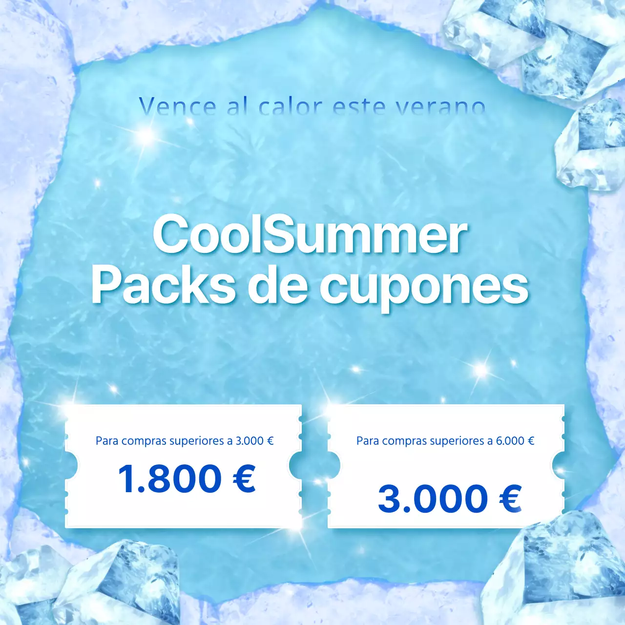 Una colección de miniaturas de eventos veraniegos de tendencia en azul claro y azul