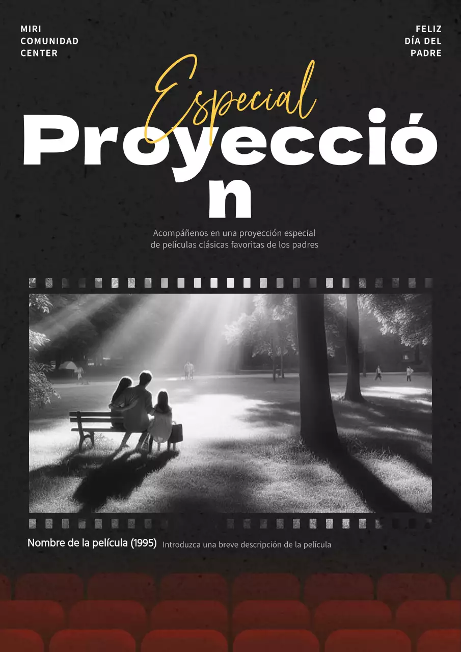 Promueva una sencilla proyección en rojo y negro para el Día de la Madre