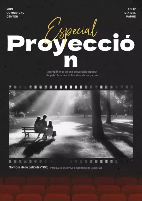 Promueva una sencilla proyección en rojo y negro para el Día de la Madre