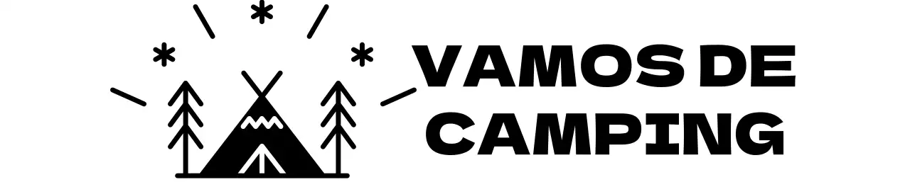 Camping alegre y luminoso con ilustraciones de campamentos