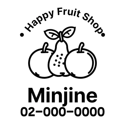 Conception avec des icônes de fruits et des caractères gras