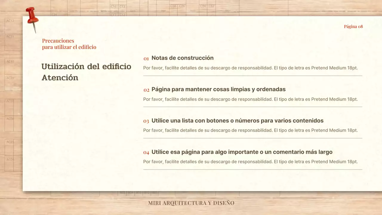 Arquitectura y diseño sencillos en rojo y beige