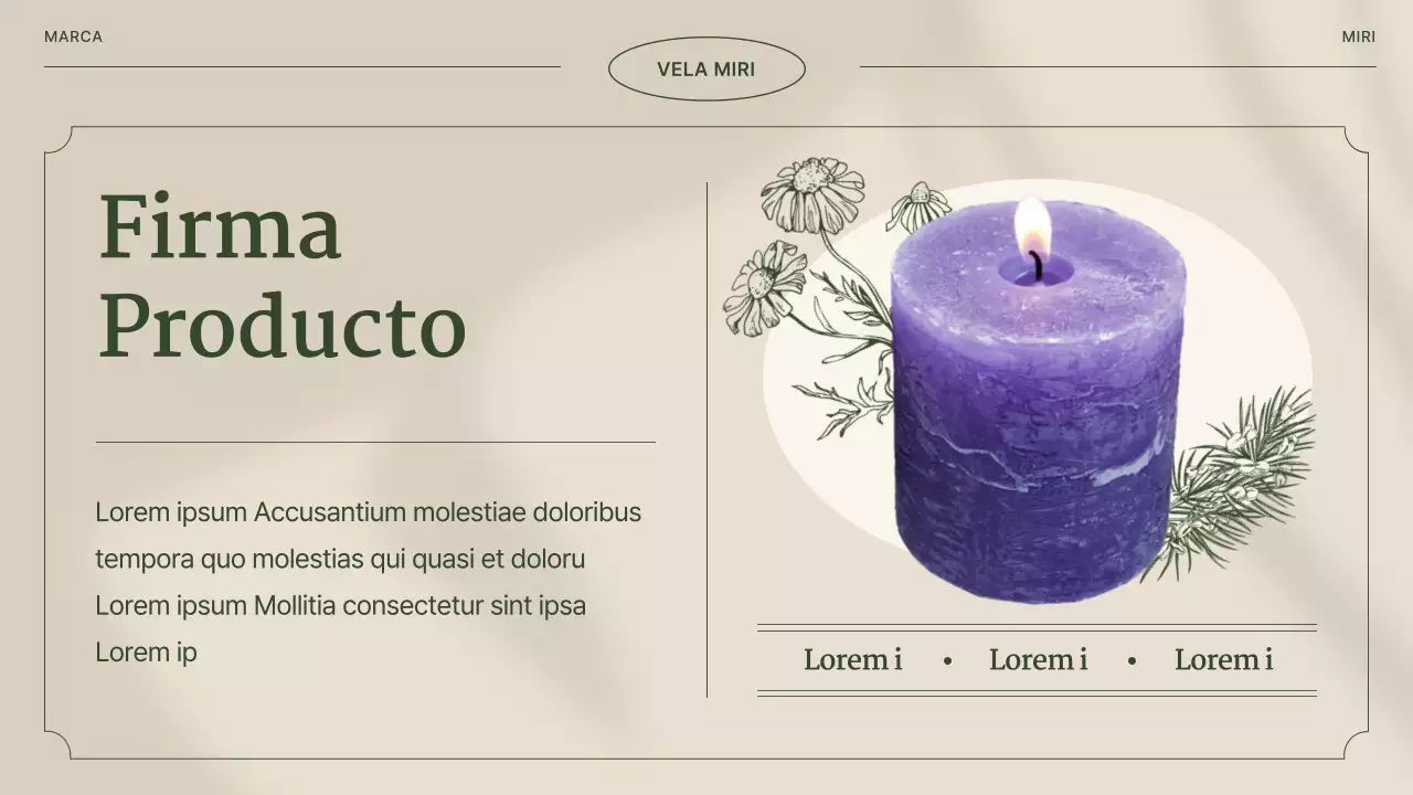 Guía de talleres de velas vintage en marrón y verde