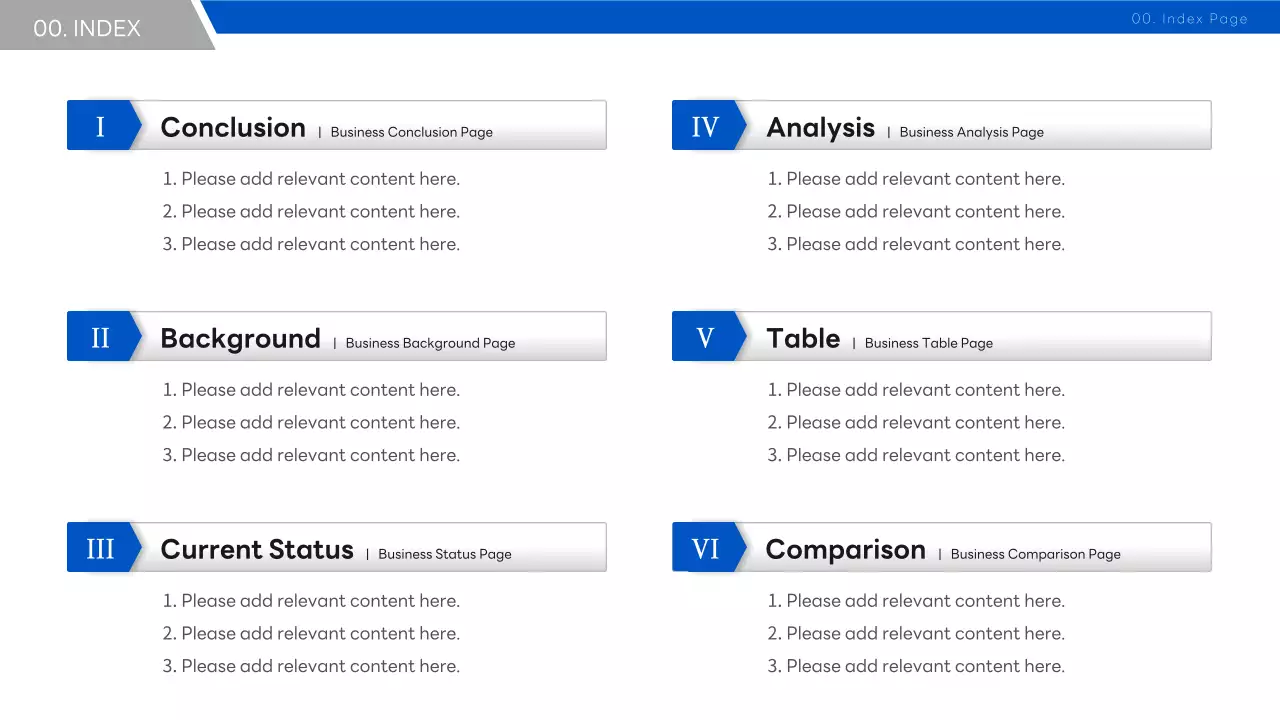 A Simple Business Strategy Report in Blue and Black