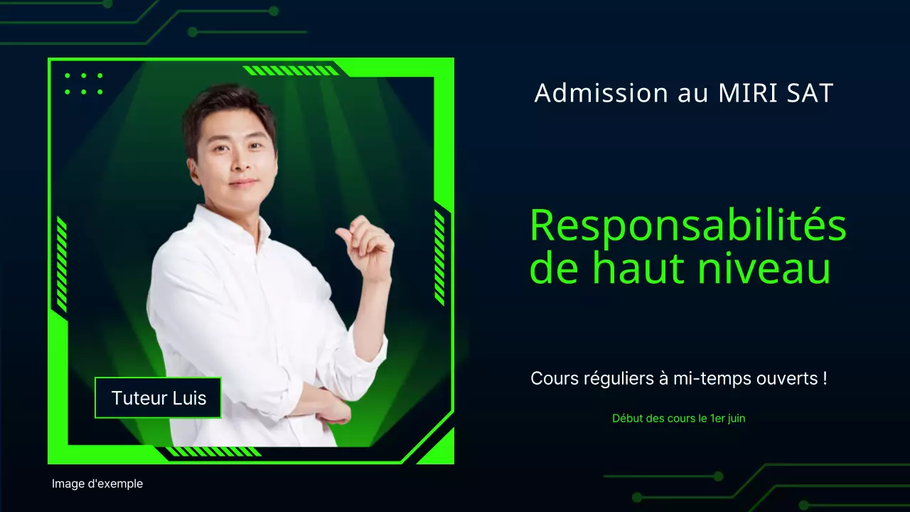 Une publicité cybernétique de juin en chartreuse et bleu marine.