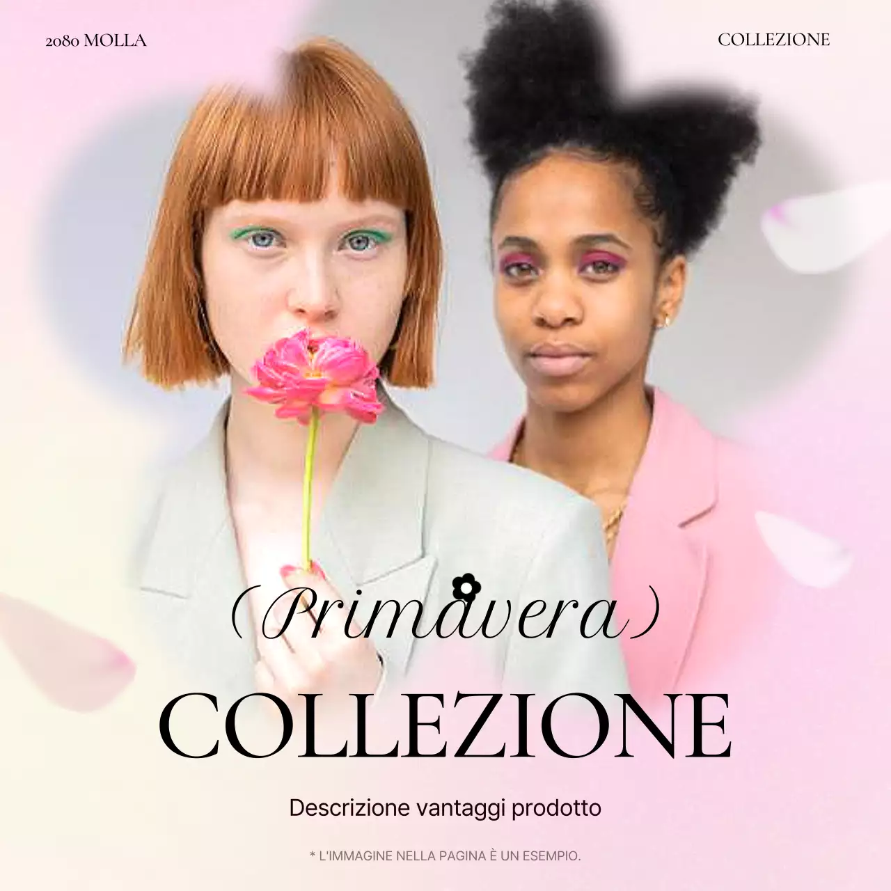 Promuovere una copertina di moda di tendenza in rosa
