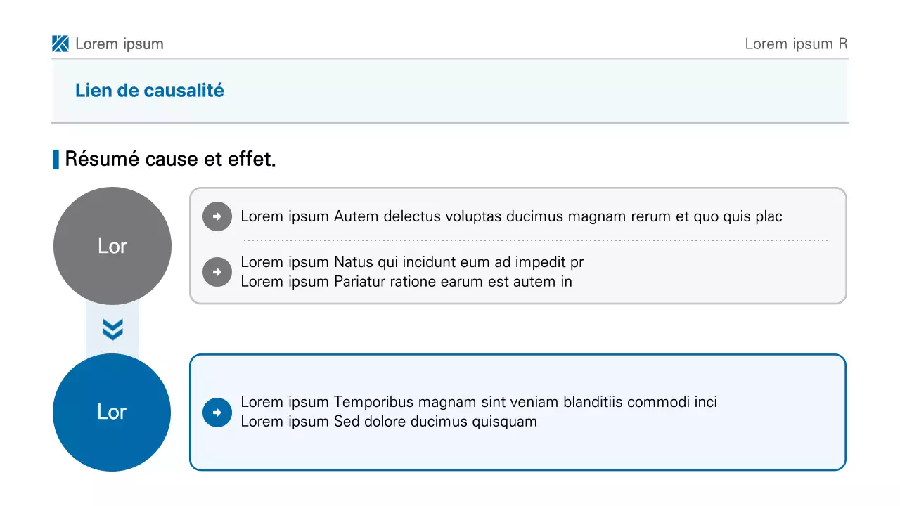 Une présentation simple de rapport imprimable en bleu et blanc