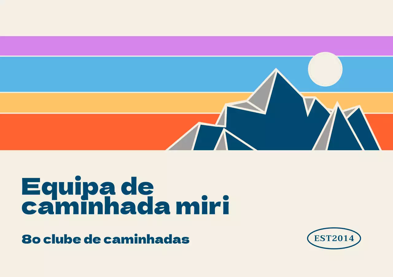 Promover associações de montanha com ilustrações coloridas de montanhas e paisagens
