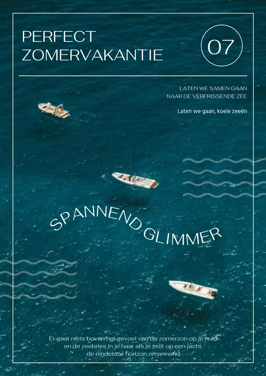 Modern jachtlandschap in blauw en wit