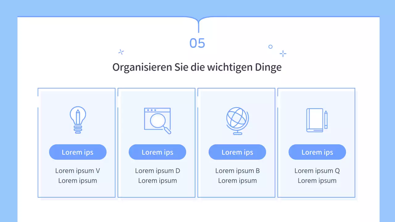 Einfacher Unterrichtsplan für Lehrer in Blau und Weiß