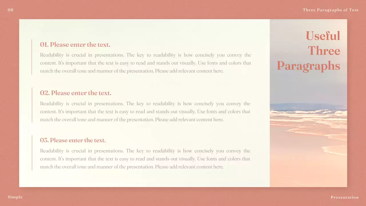 Coral Simple Template Presentation