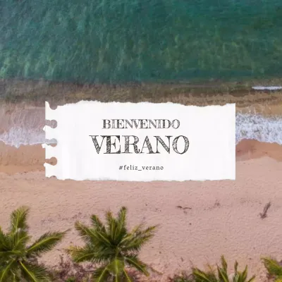 Bloc de notas minimalista con sentimiento oceánico para viajes de verano en verde y blanco