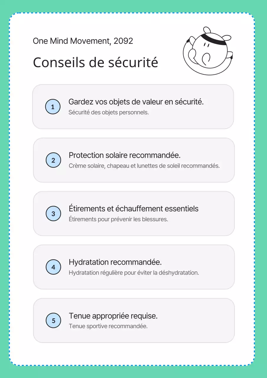 Guide de la journée sportive jaune et bleue